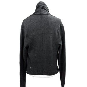 Lululemon Womens Iconic Wrap Top Size 4 Gray Drapey Long Sleeve Athleisure